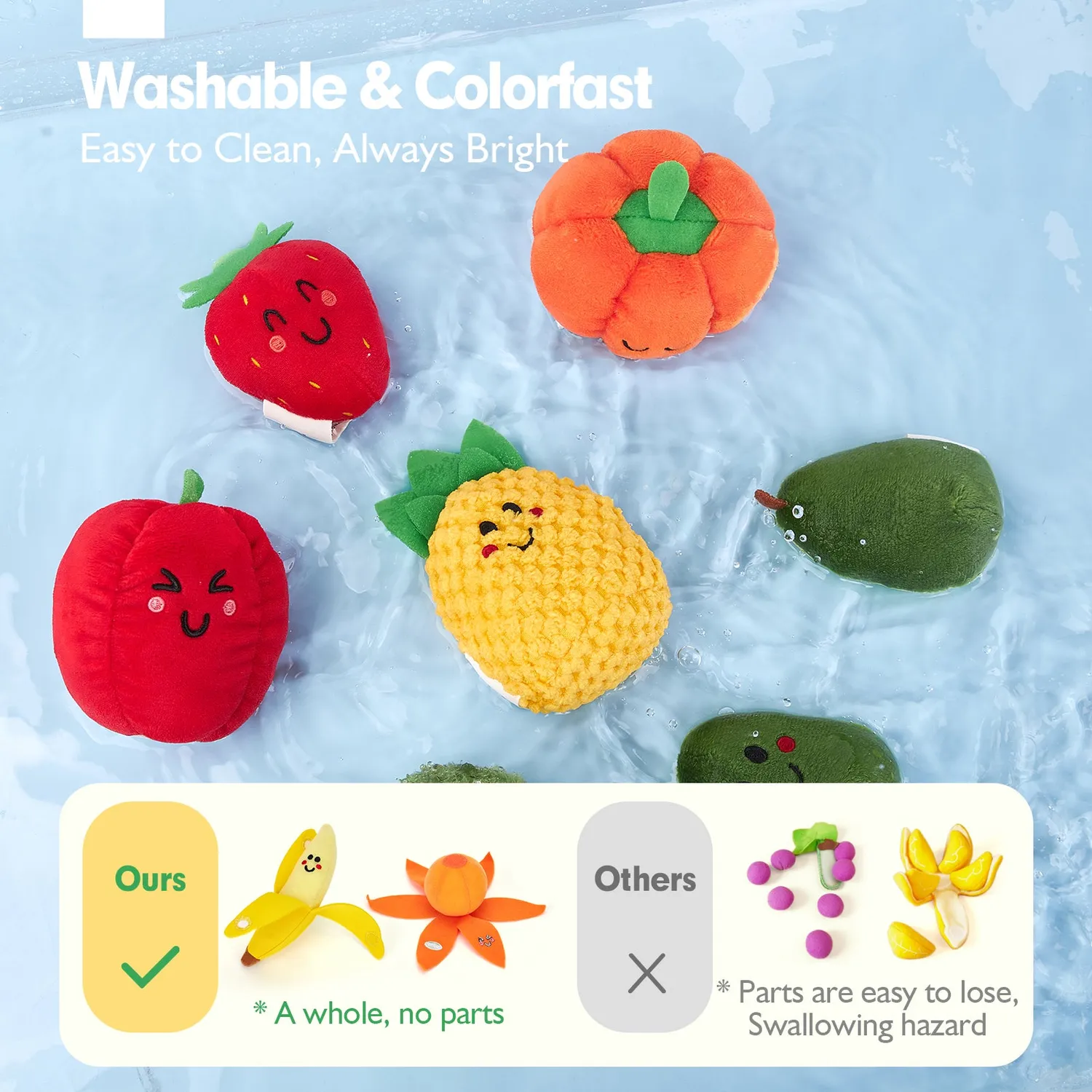 hahaland Obst & Gemüse Sortierspiel Plüsch 16-tlg.