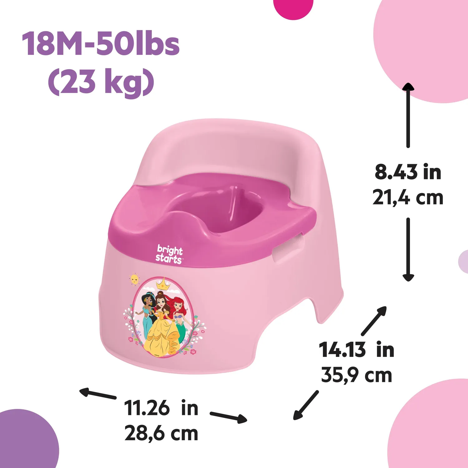 Bright Starts Disney Princess Full Comfort Töpfchen Rosa