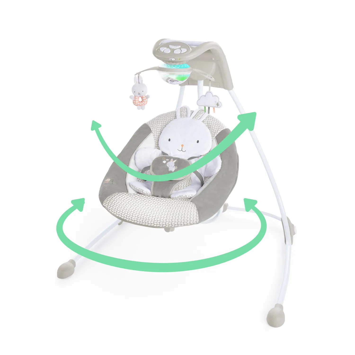 Ingenuity InLighten Twinkle Tails Babyschaukel mit Licht-Mobile