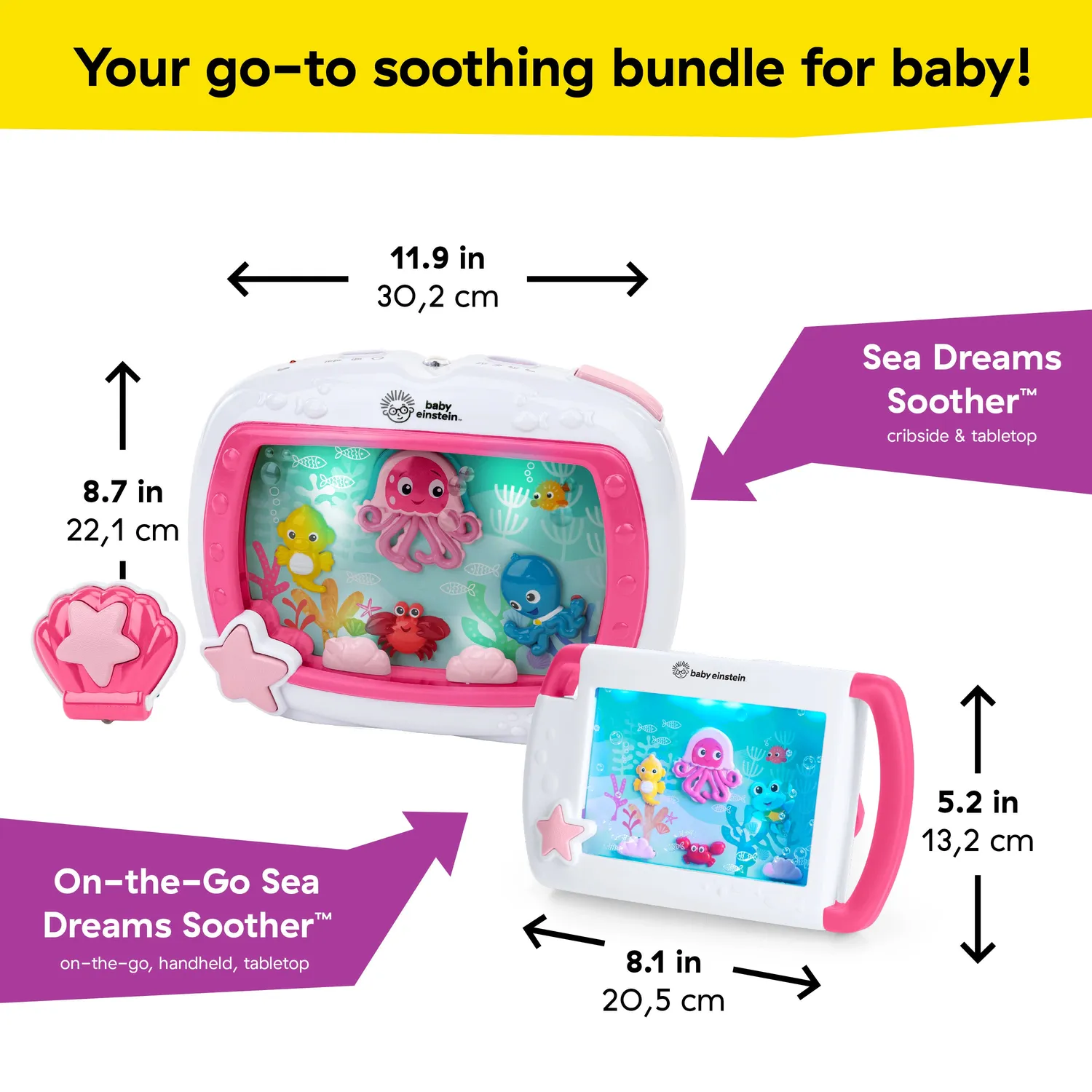 Baby Einstein Sea Dreams 2-in-1 Soother Einschlafhilfe rosa