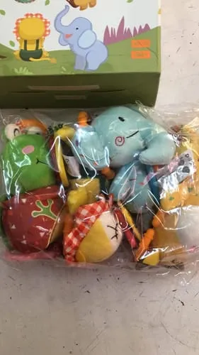 TUMAMA Hängespielzeug Set 4 Rasseln Tiere Plüsch