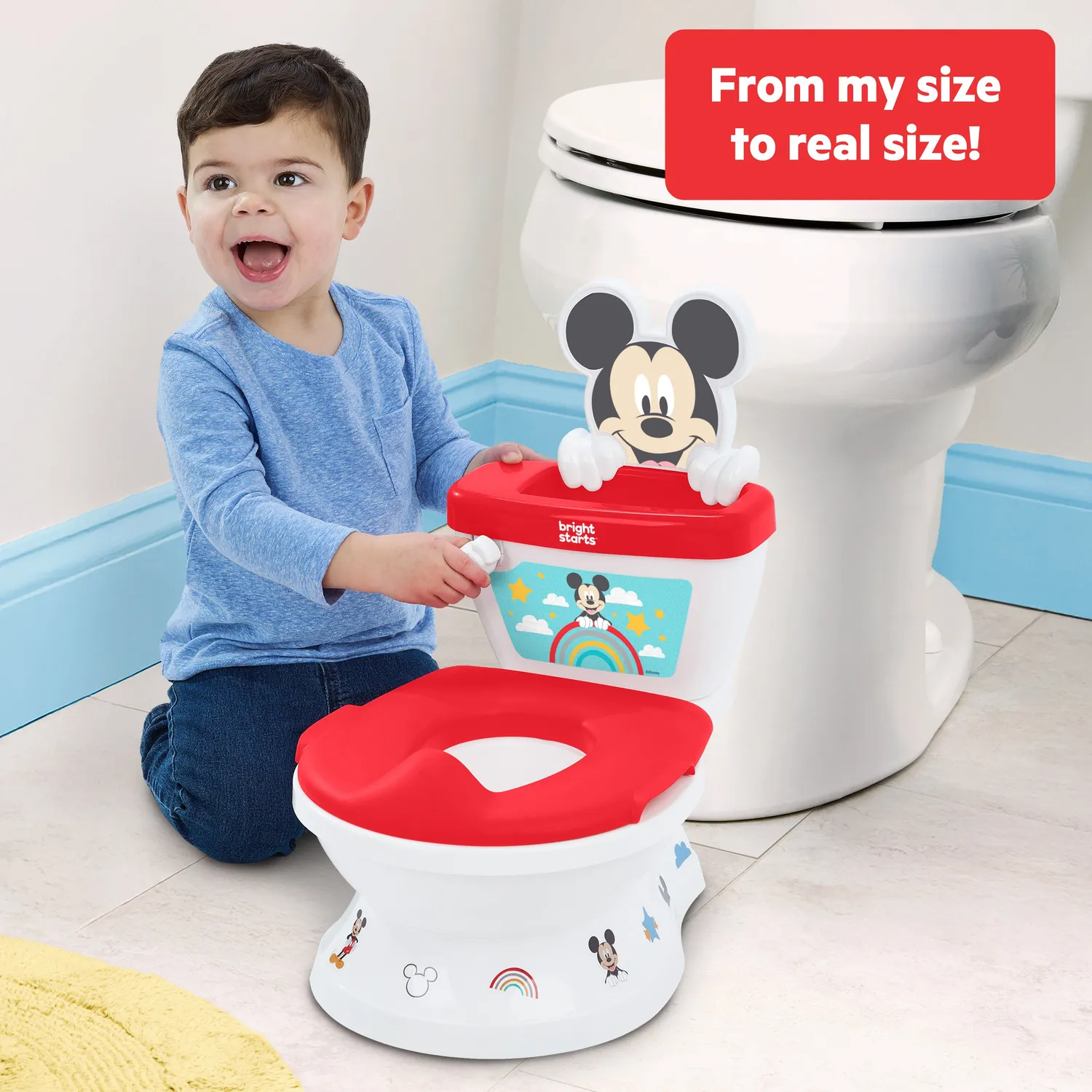 Bright Starts Mickey Mouse My Size Potty Töpfchen 2-in-1