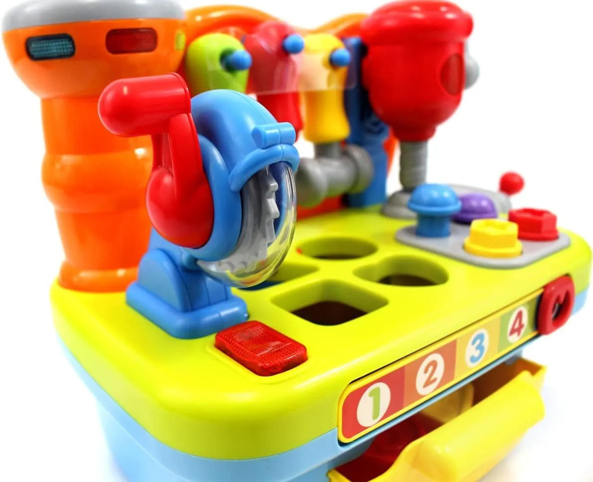 HOLA Werkbank Kinder Werkzeug mit Licht Musik
