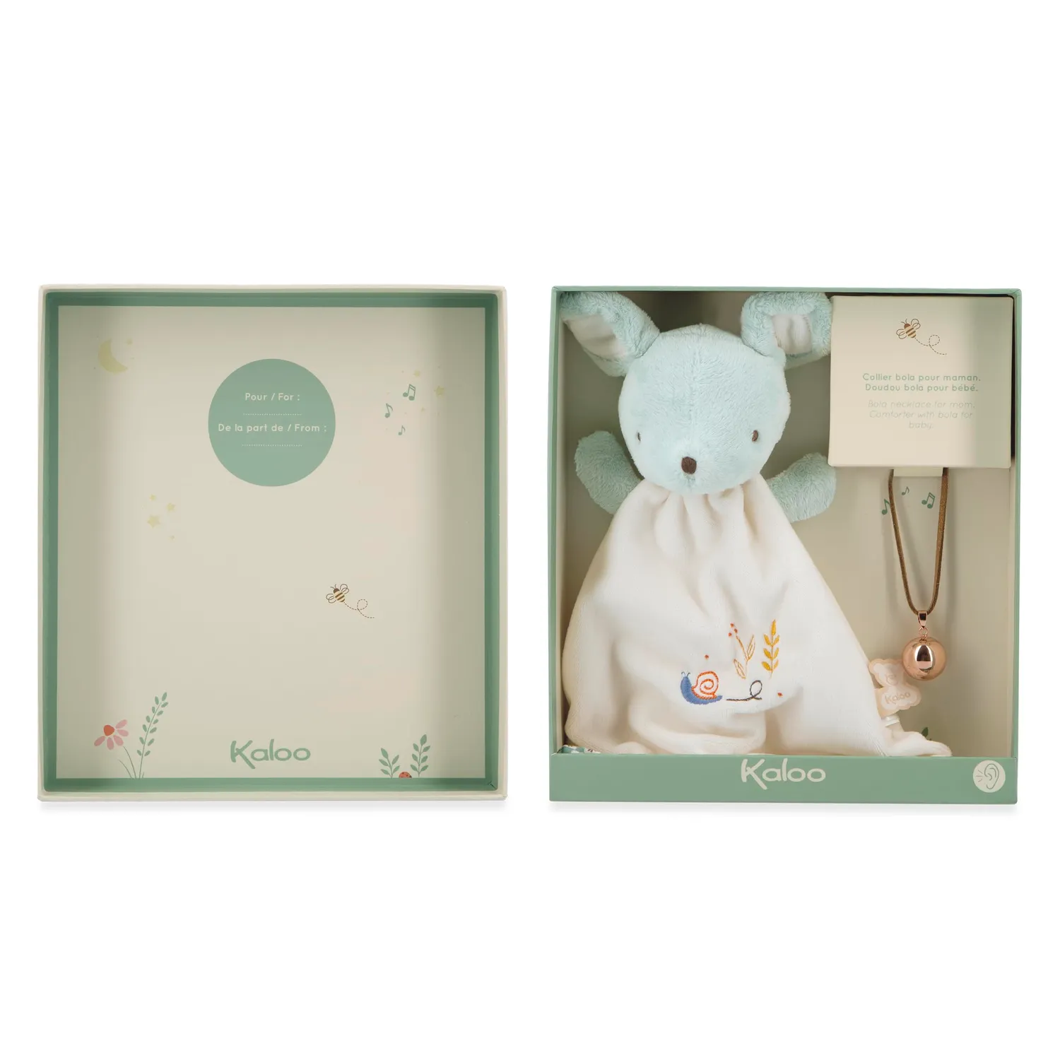Kaloo Schmusetuch Maus + Bola Set Geschenkbox