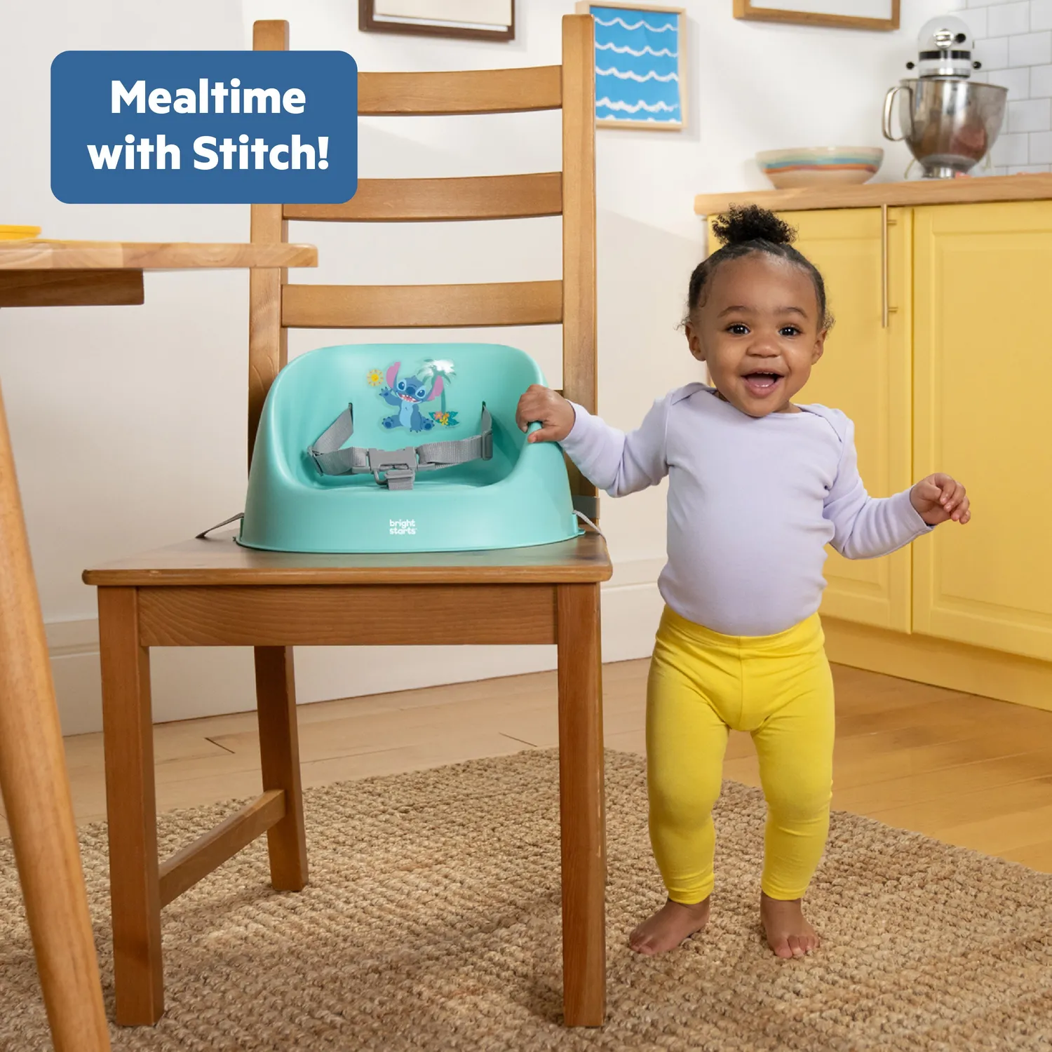 Bright Starts Disney Baby My Spot Booster Sitzerhöhung Stitch Hellblau