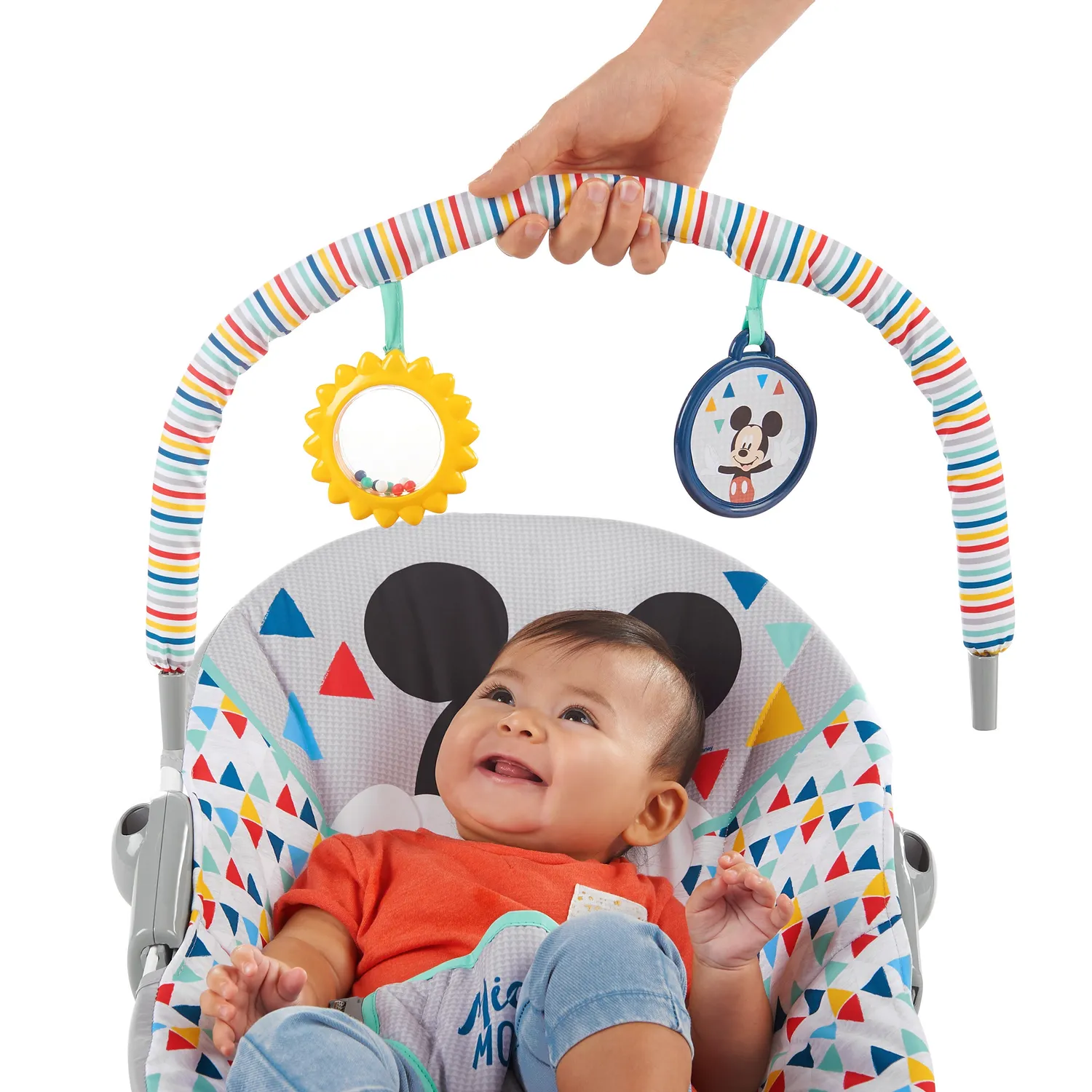 Bright Starts Disney Mickey Wippe Happy Triangles beruhigend