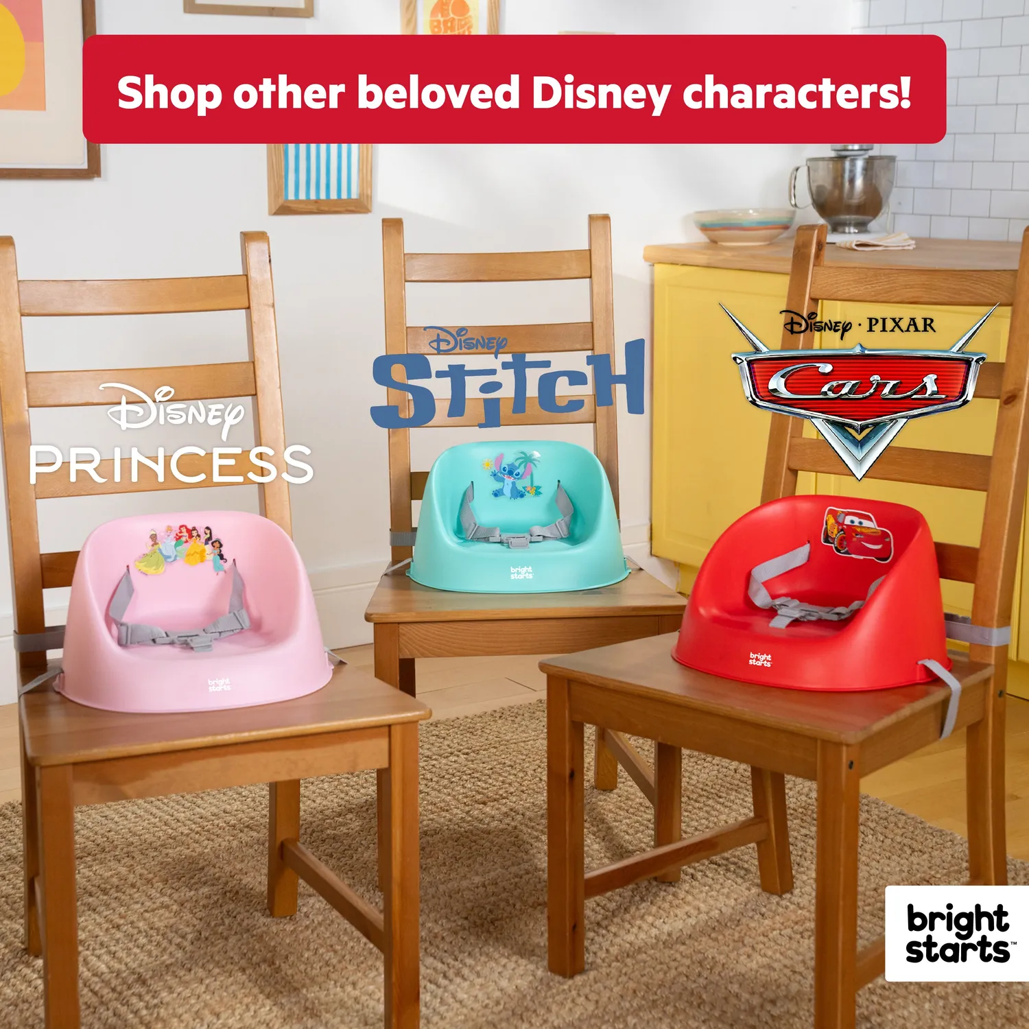 Bright Starts Disney Cars Sitzerhöhung Lightning McQueen rot