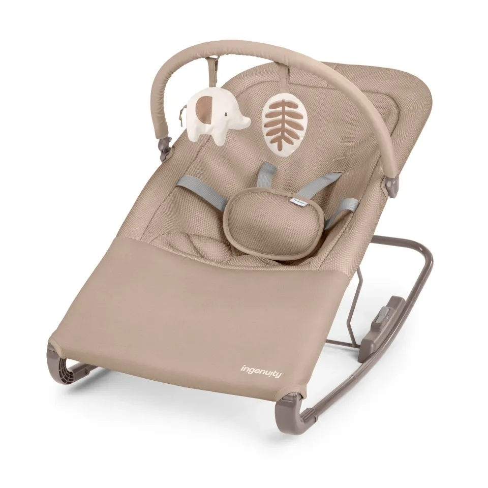 Ingenuity Nestle Schaukelwippe Mocha mit Vibration atmungsaktiv