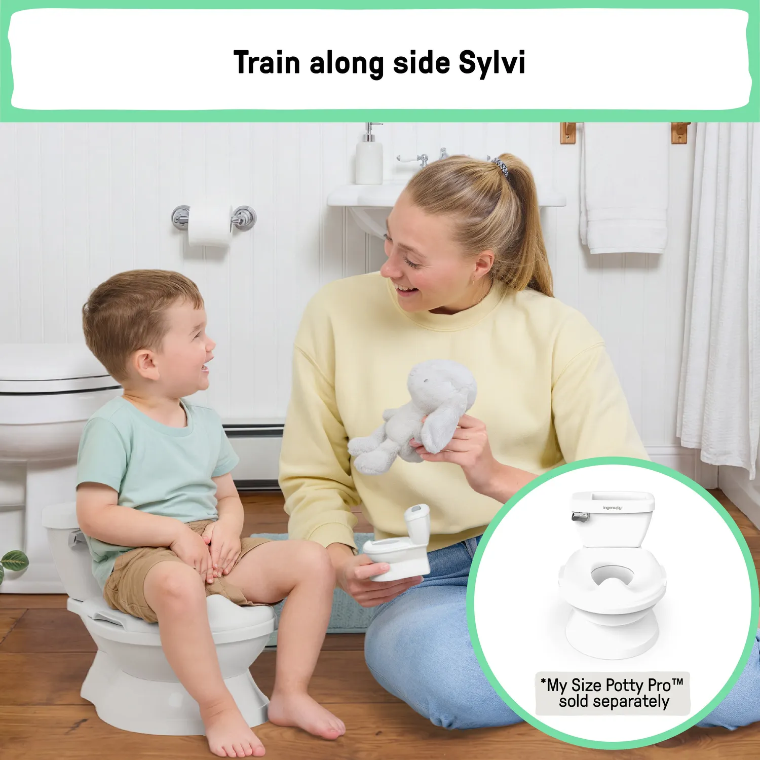 Ingenuity Sylvi Töpfchentraining Set mit Plüschhase und Miniklo
