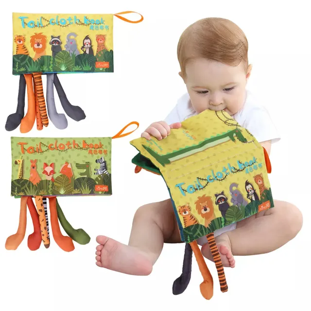 TUMAMA TM107-A Stoffbuch Baby Knisterbuch Tierschwänze