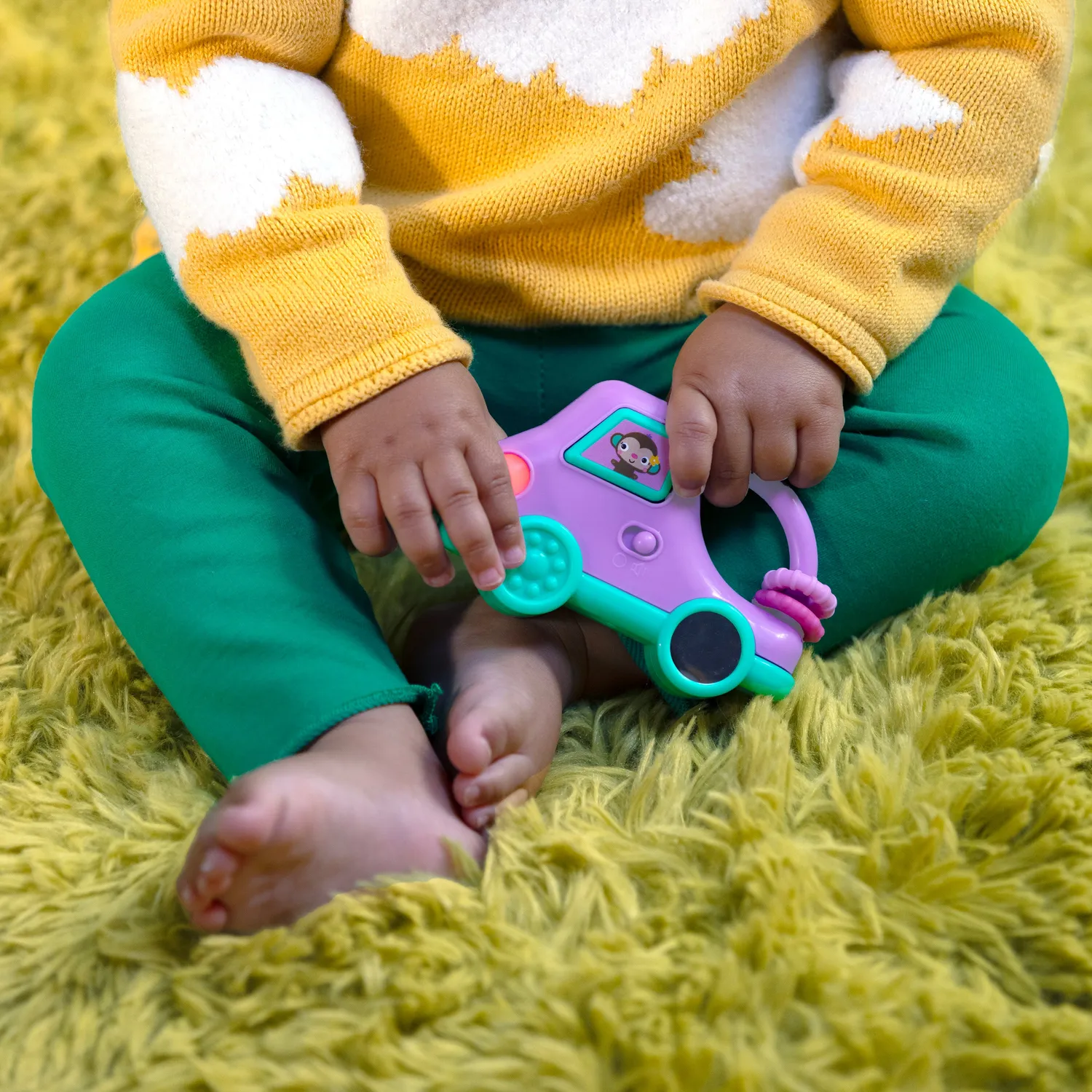 Bright Starts Safari Driver Auto Babyspielzeug mit Musik