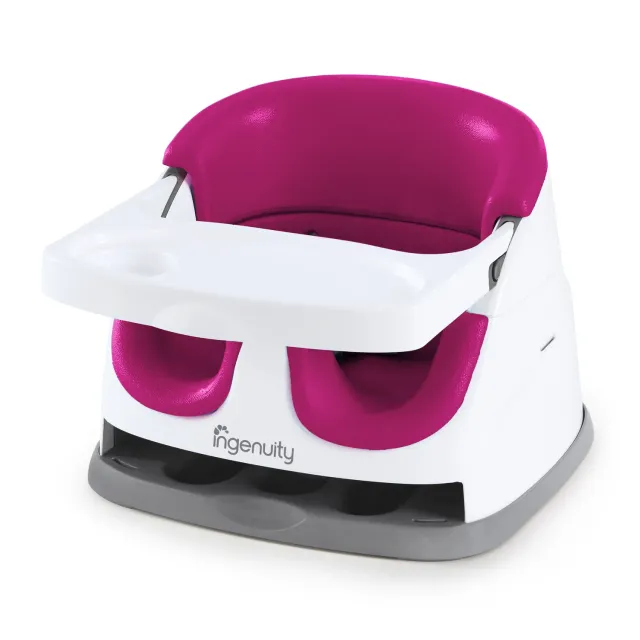 Ingenuity Baby Base 2-in-1 Boostersitz Pink Flambe mit Tablett