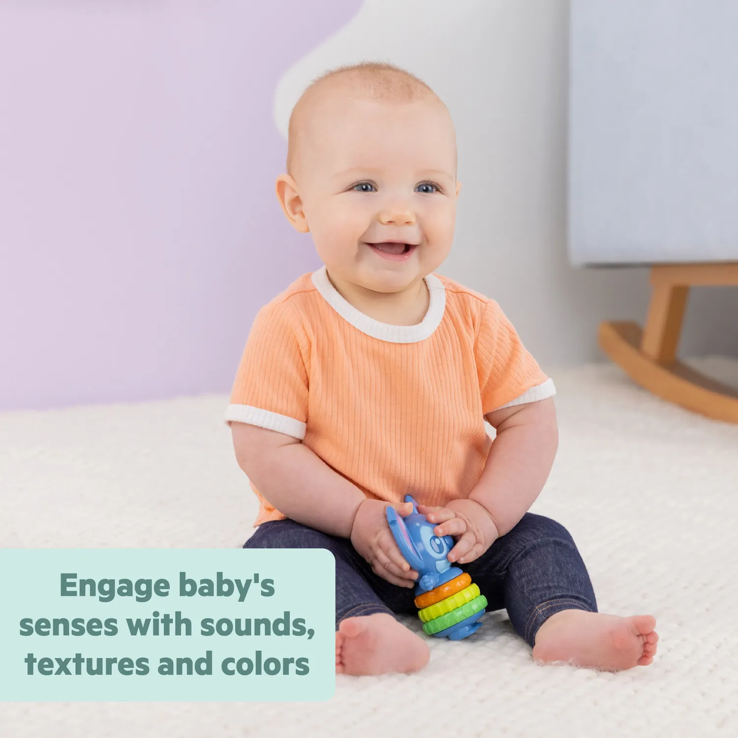 Disney Baby Stitch Fidget Spielzeug mit Rassel
