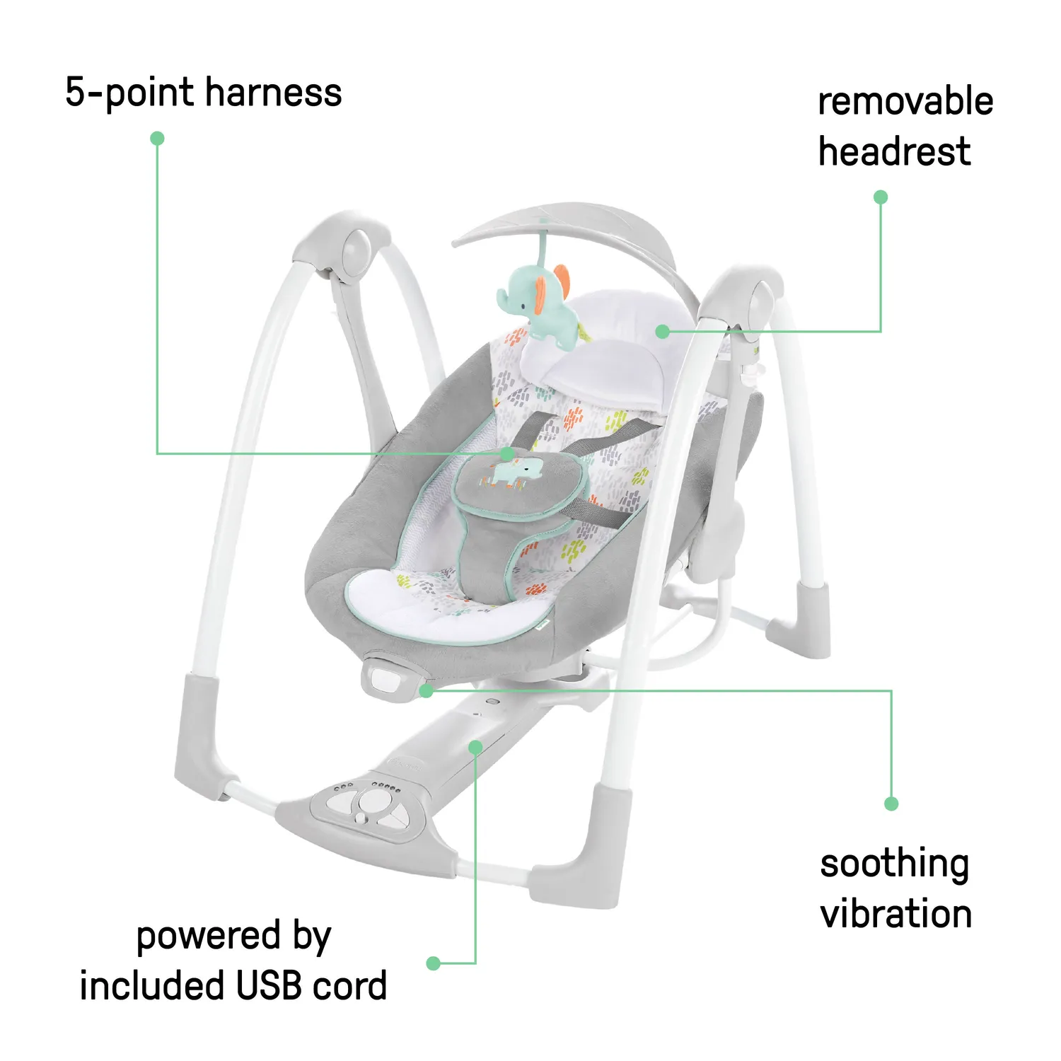 Ingenuity ConvertMe Wimberly Babyschaukel 2-in-1 tragbar