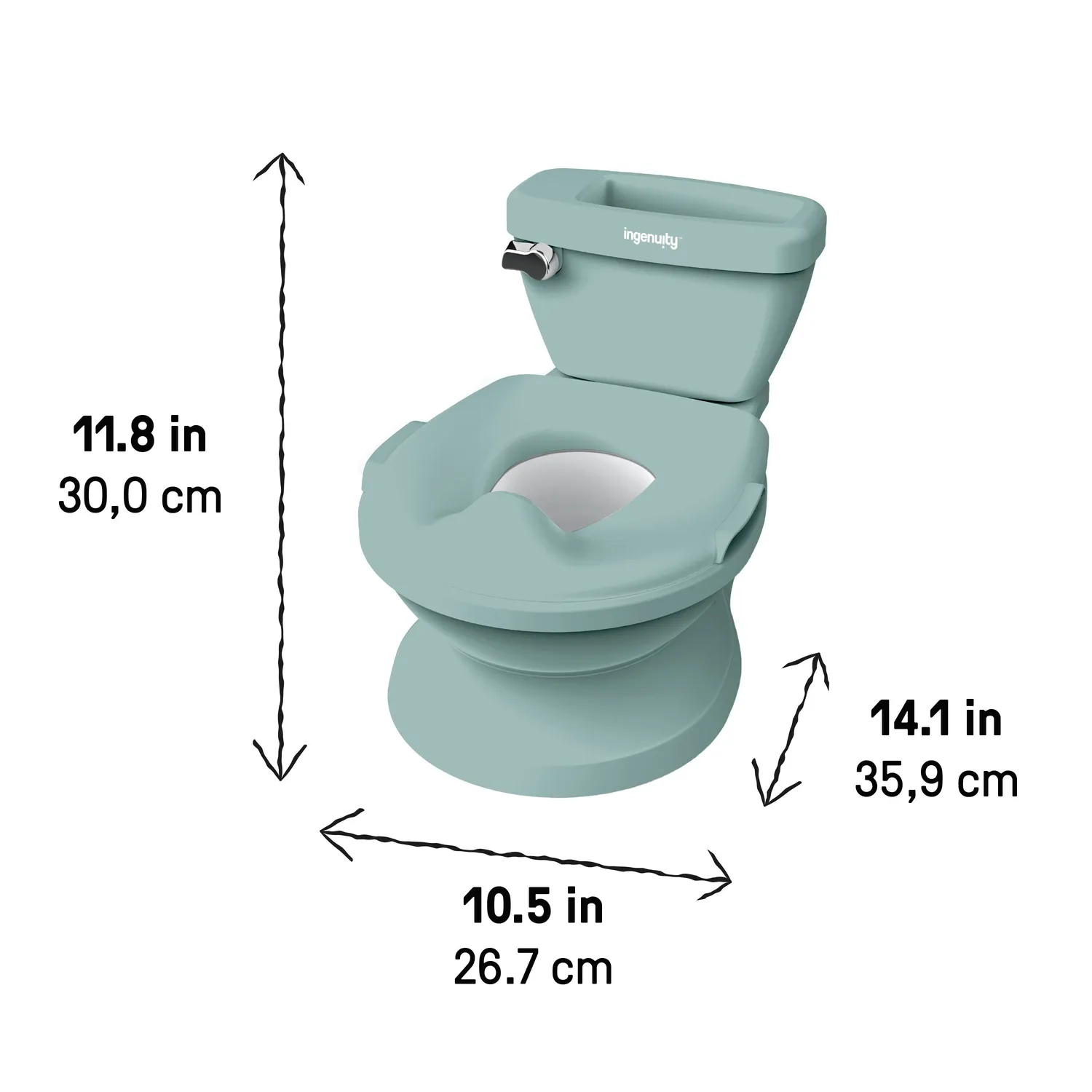 Ingenuity My Size Potty Pro Töpfchen Grün mit Spülsound