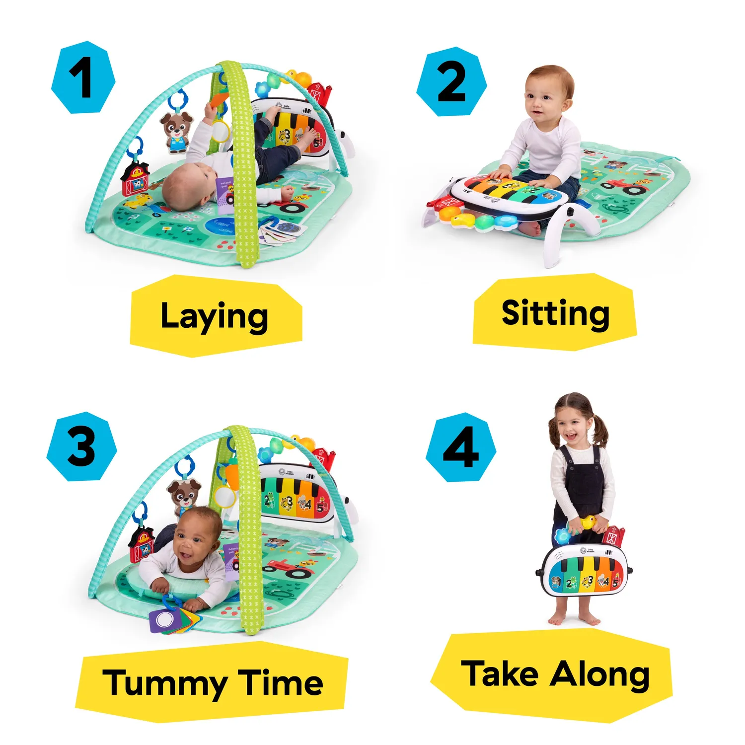 Baby Einstein Farm Explorers Spieldecke mit Piano