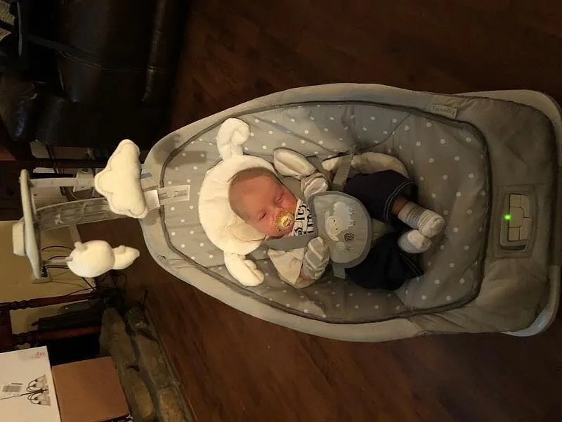 Ingenuity Cuddle Lamb Babywippe mit Vibration Lamm