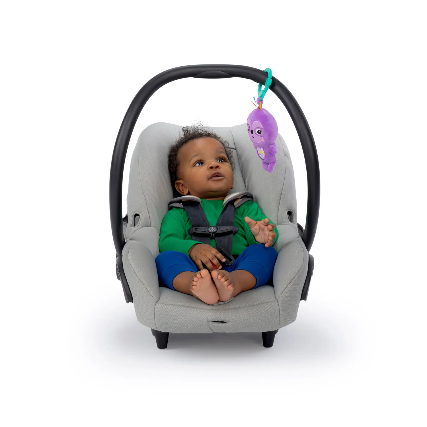 Bright Starts Jingle Joy Reach Rattle Rassel Faultier lila