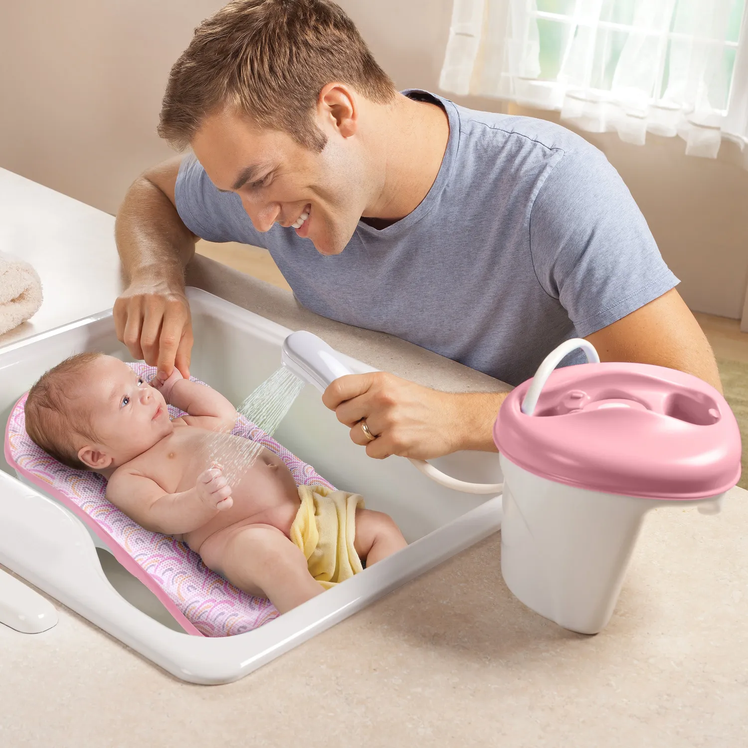 Summer by Ingenuity Rainbow Splash Badewanne mit Dusche