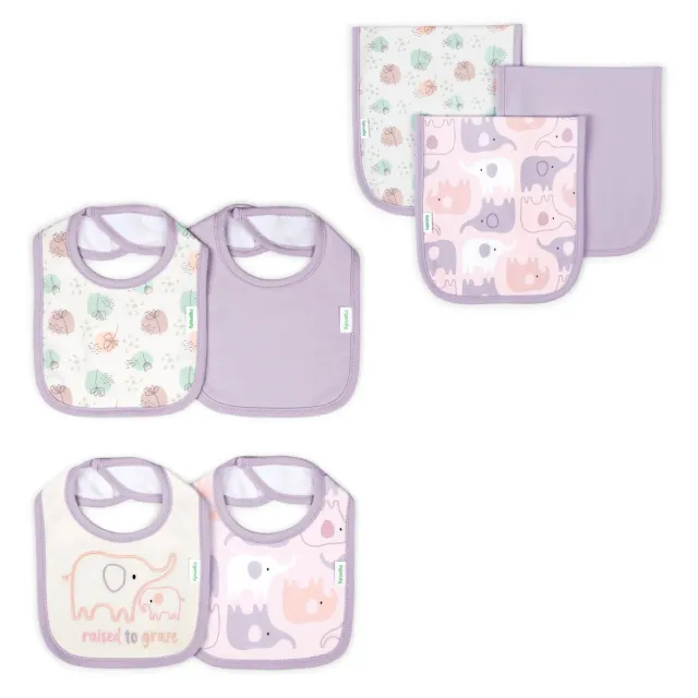 Ingenuity Easy Eater Lätzchen + Spucktuch Set 7-teilig rosa