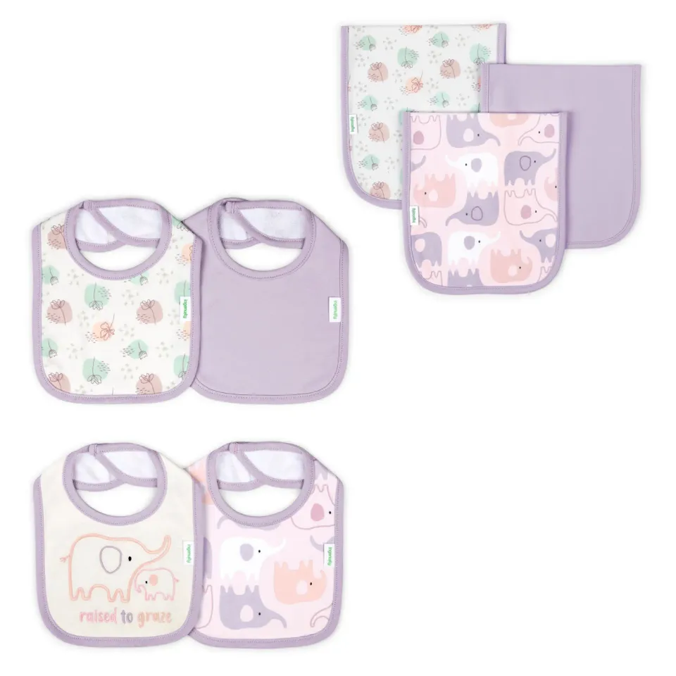 Ingenuity Easy Eater Lätzchen + Spucktuch Set 7-teilig rosa