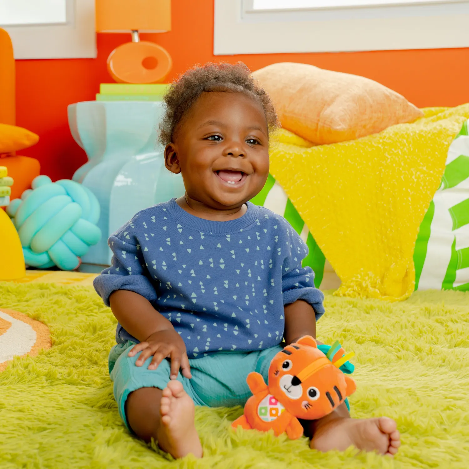 Bright Starts Jingle Joy Rassel Tiger Neugeborene