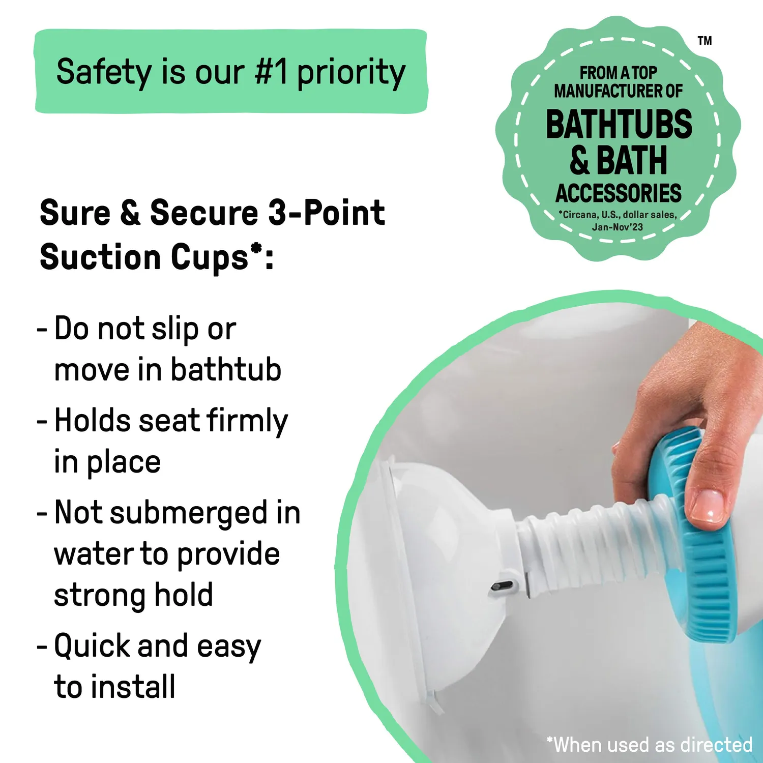 Ingenuity My Bath Seat Badesitz Aqua für Standardwanne