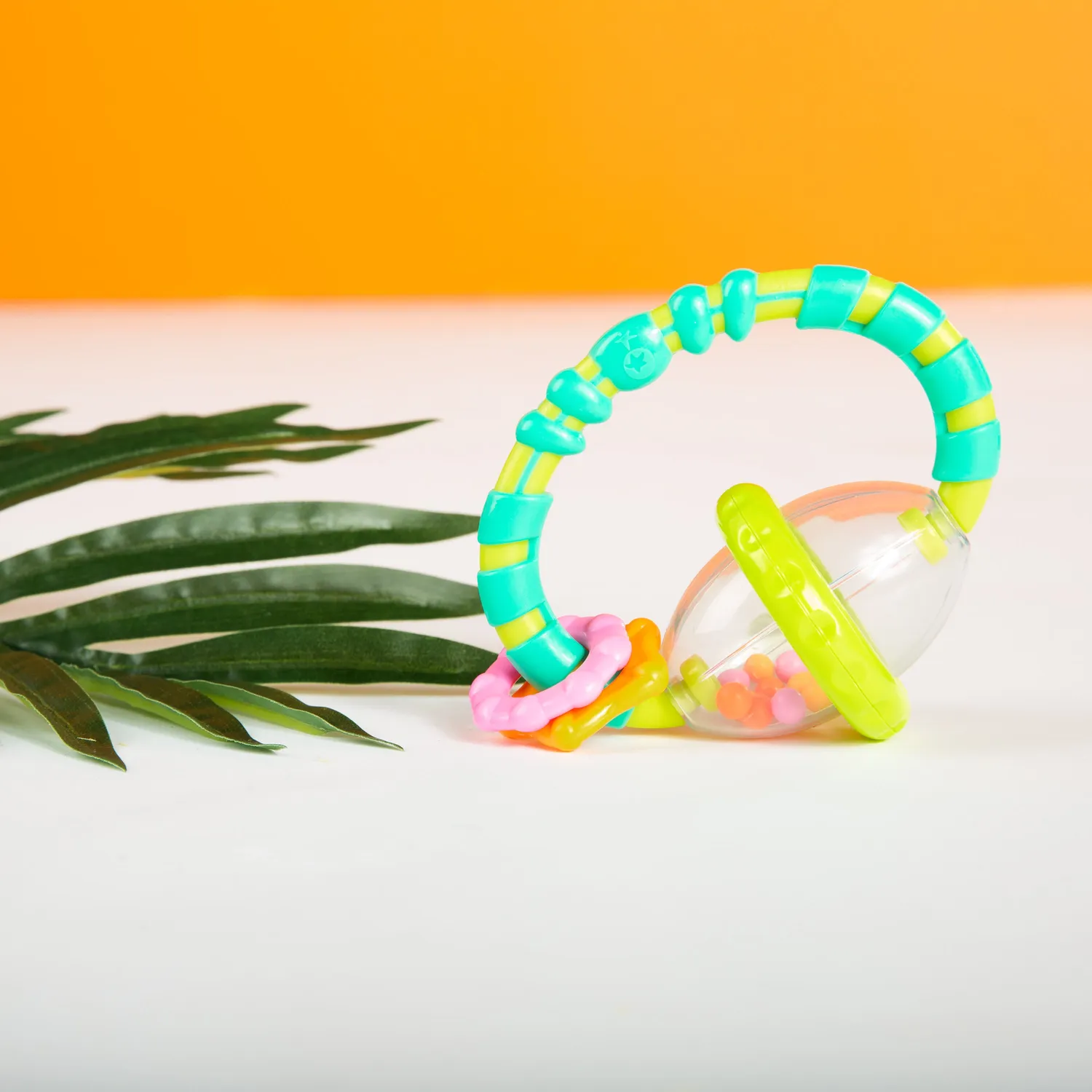 Bright Starts Grab & Spin Rassel mit Beißring ab 3 Monaten