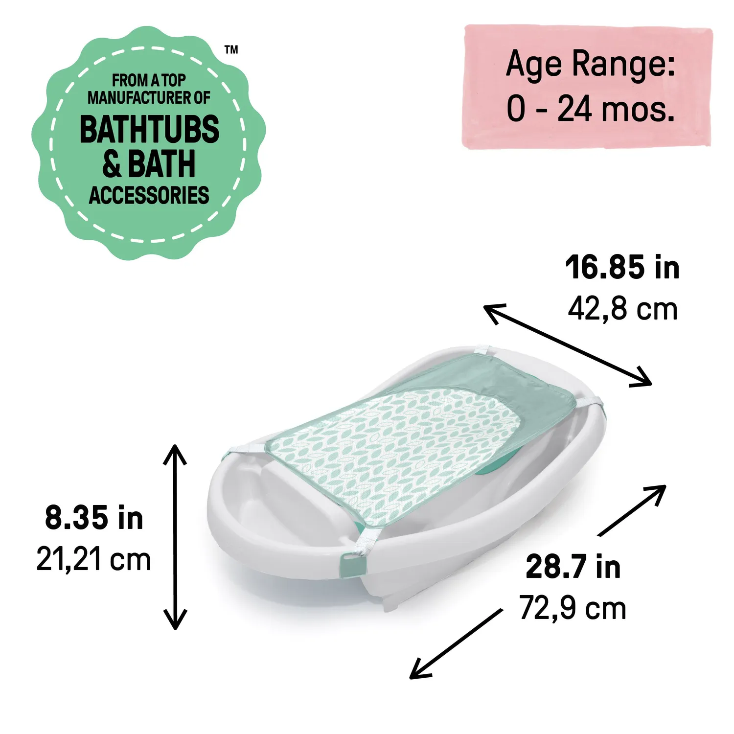 Ingenuity Comfy Clean Deluxe Babybadewanne 0-24 Monate