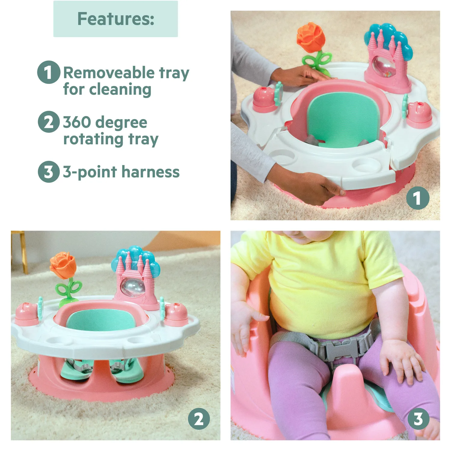 Bright Starts Disney Princess SuperSeat 3-in-1 Babysitz