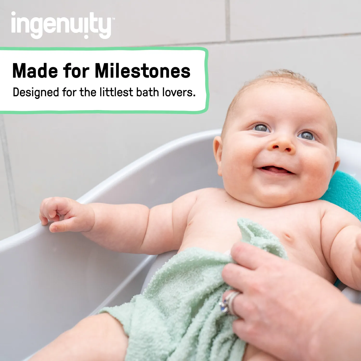 Ingenuity FoldAway 2-Position Babybadewanne Rosa