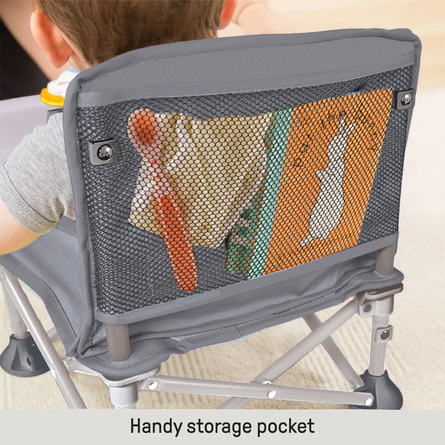 Summer Pop N Sit Booster grau Sitzerhöhung Tablett