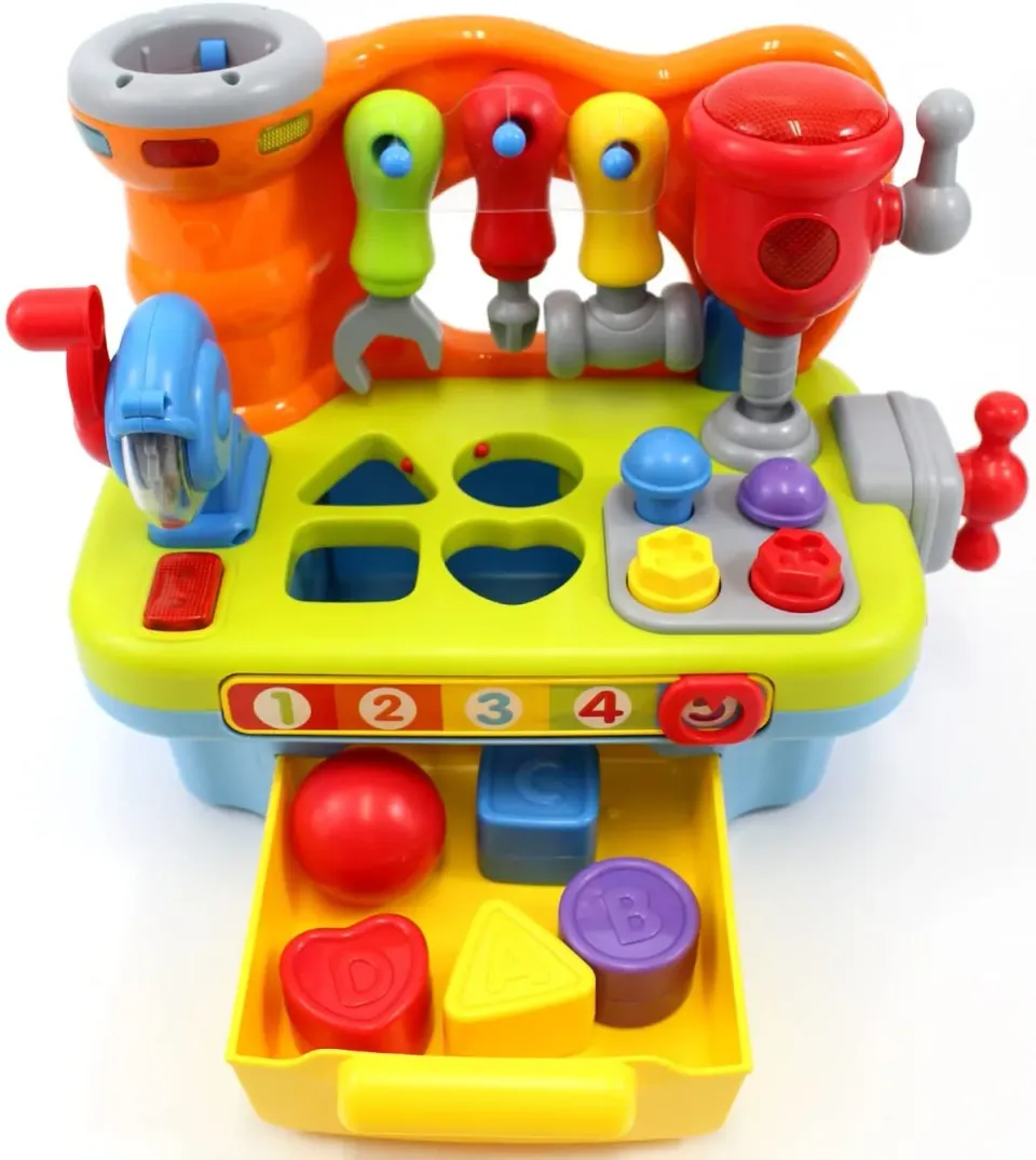HOLA Werkbank Kinder Werkzeug mit Licht Musik