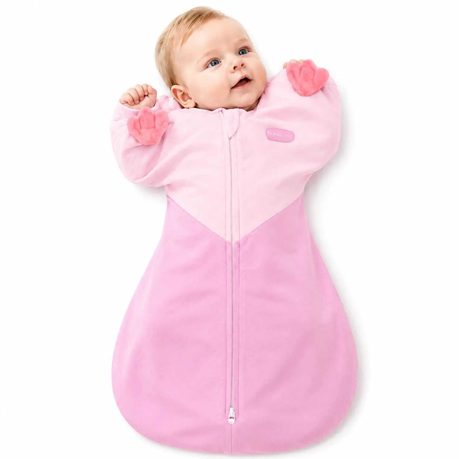 hahaland Heart Arms-Up Schlafsack Pink 1.0 TOG