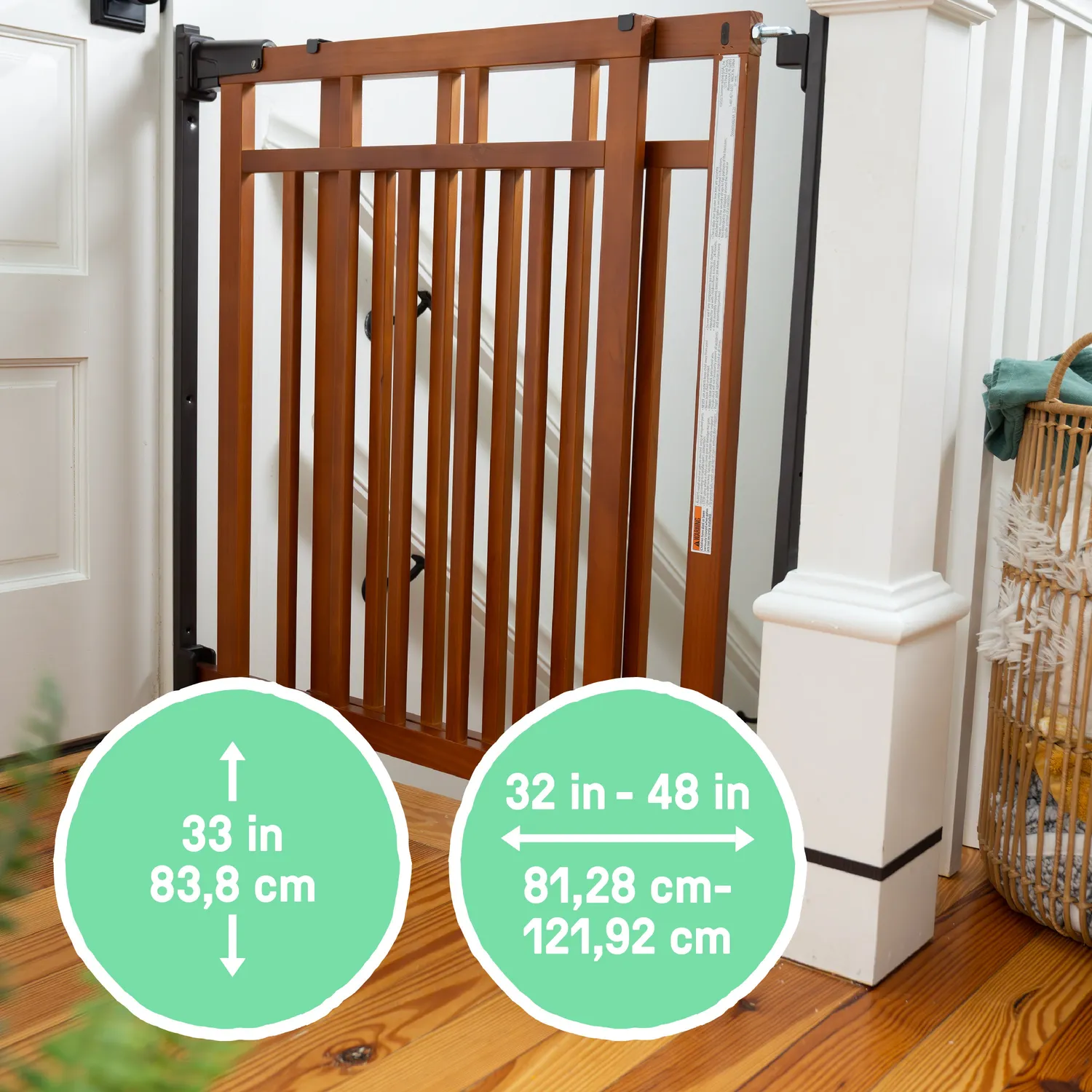 Ingenuity Stairway+ 48W Baby Treppengitter Kirsche 81-122 cm