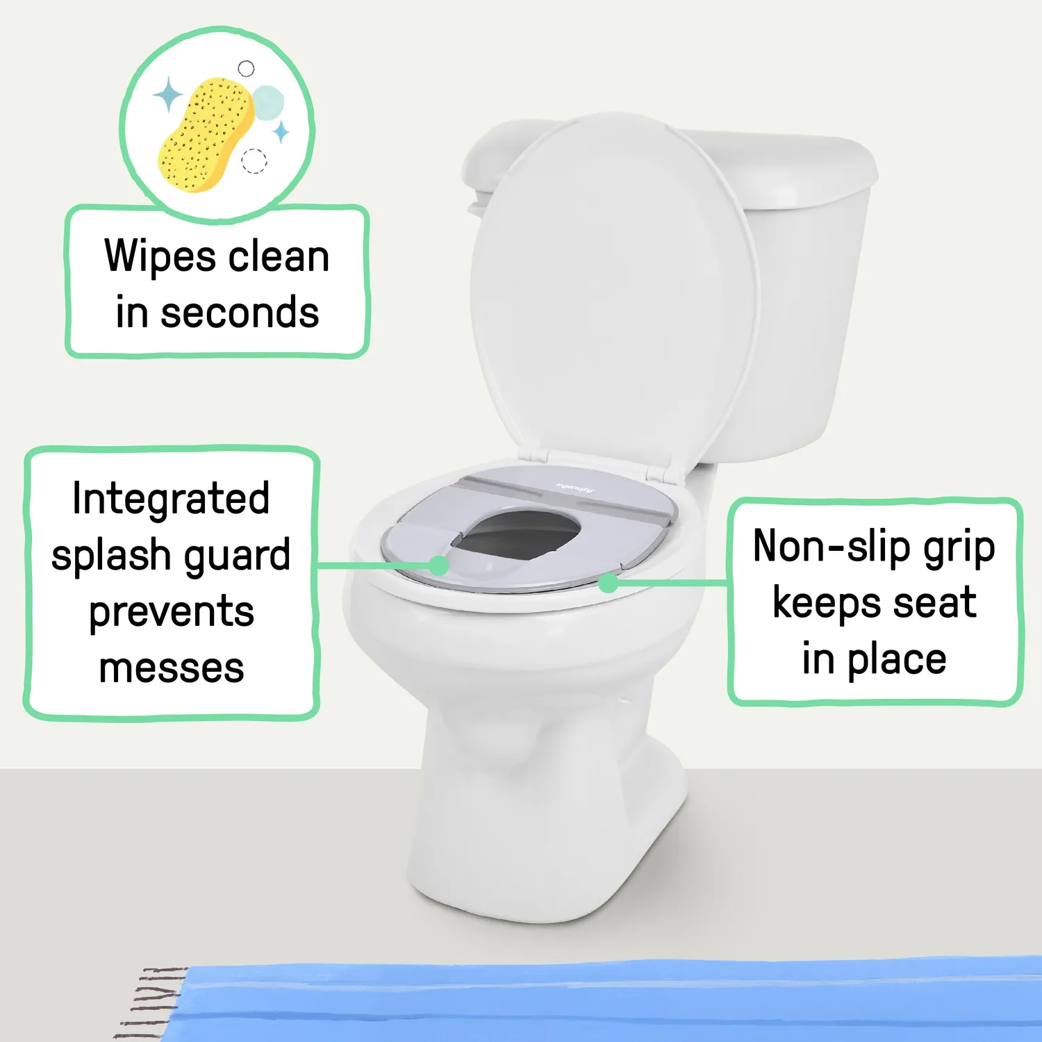 Ingenuity FoldAway Töpfchenaufsatz WC-Sitz Faltbar mit Tasche