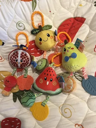 TUMAMA Frucht Rassel Anhänger 4er-Set Plüsch Baby