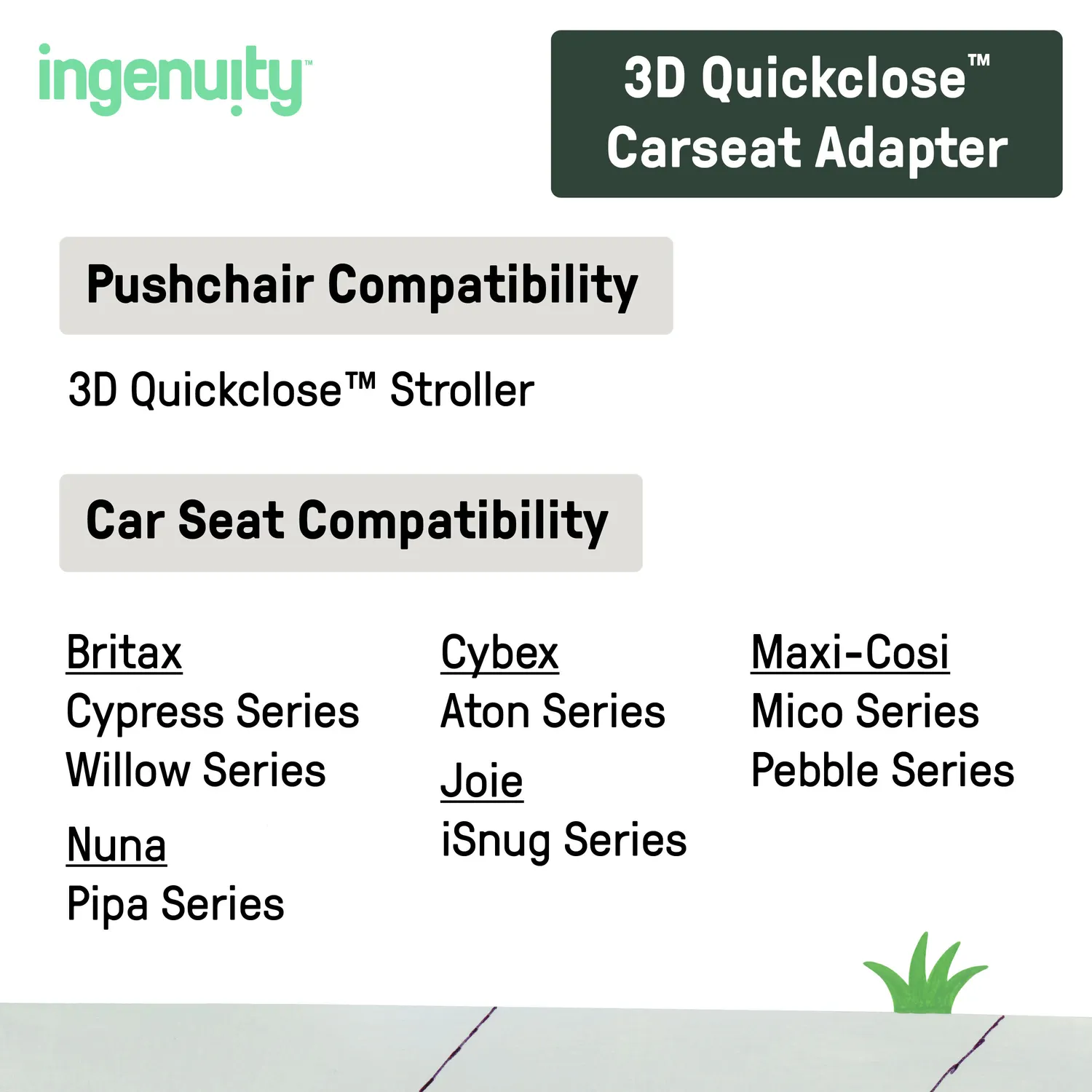 Ingenuity 3D Quickclose Autositz-Adapter 1 Paar