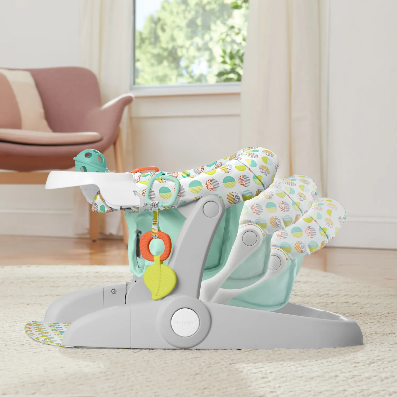 Summer Learn-to-Sit Stages Babysitz Neutral mit Tablett klappbar