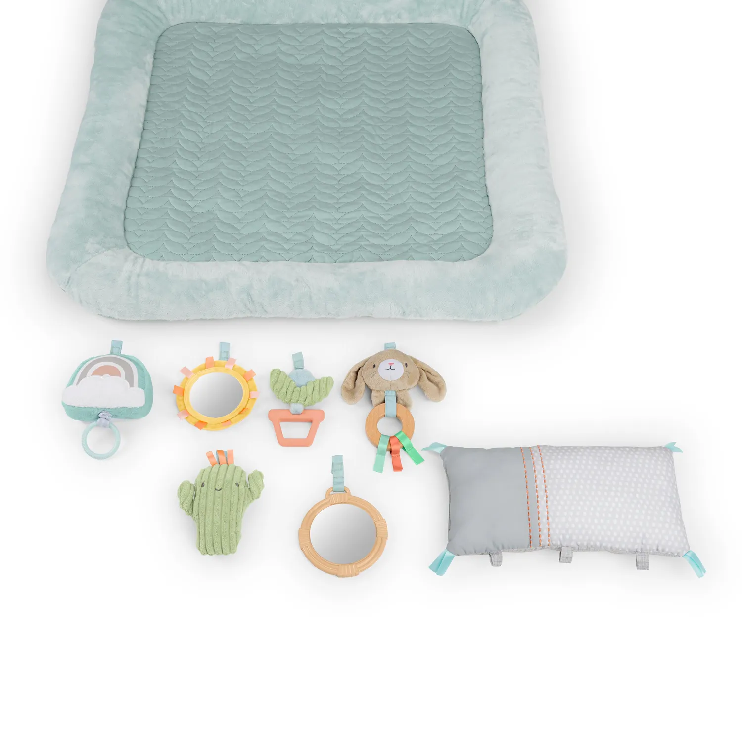 Ingenuity Calm Springs Spielbogen Plüschdecke Bambus mit 6 Toys