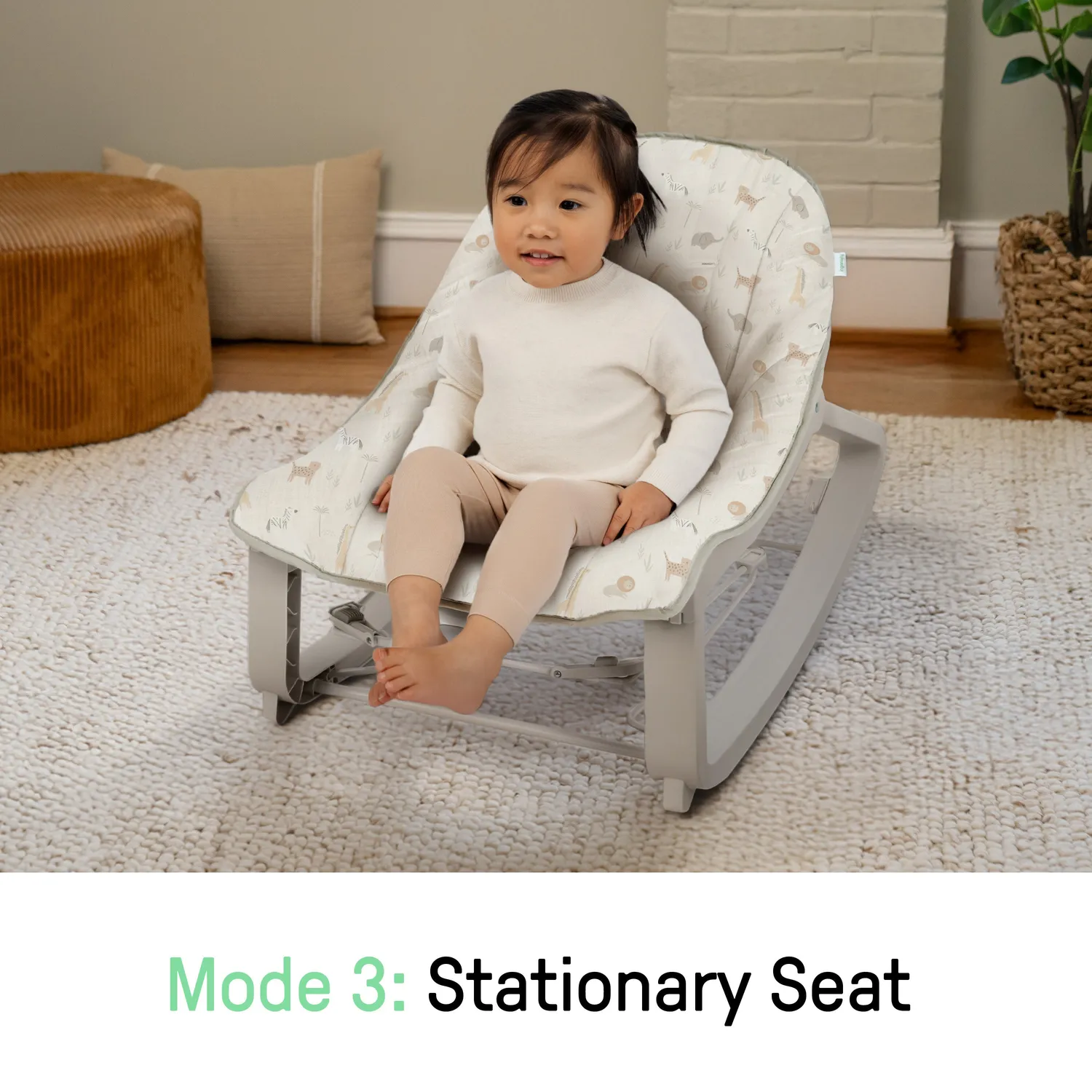 Ingenuity Keep Cozy Babywippe 3-in-1 Grün Vibration