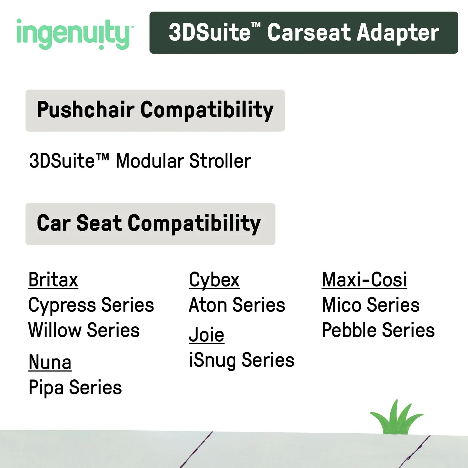 Ingenuity 3DSuite Autositzadapter Kinderwagen Travel System