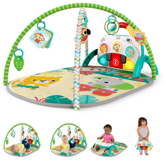 Bright Starts Groovin Kicks 4-in-1 Piano Spieldecke Safari