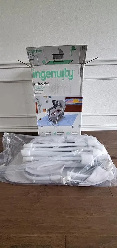 Ingenuity Lullanight Stubenwagen Gem mit Rollen und Licht