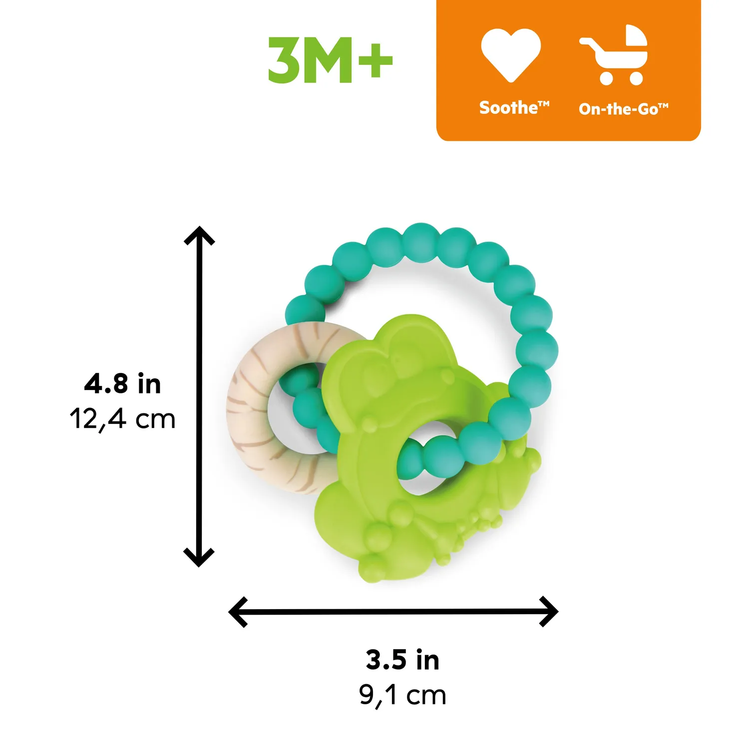 Bright Starts Ribbit Ring Silikon-Beissring Frosch ab 3 Monate