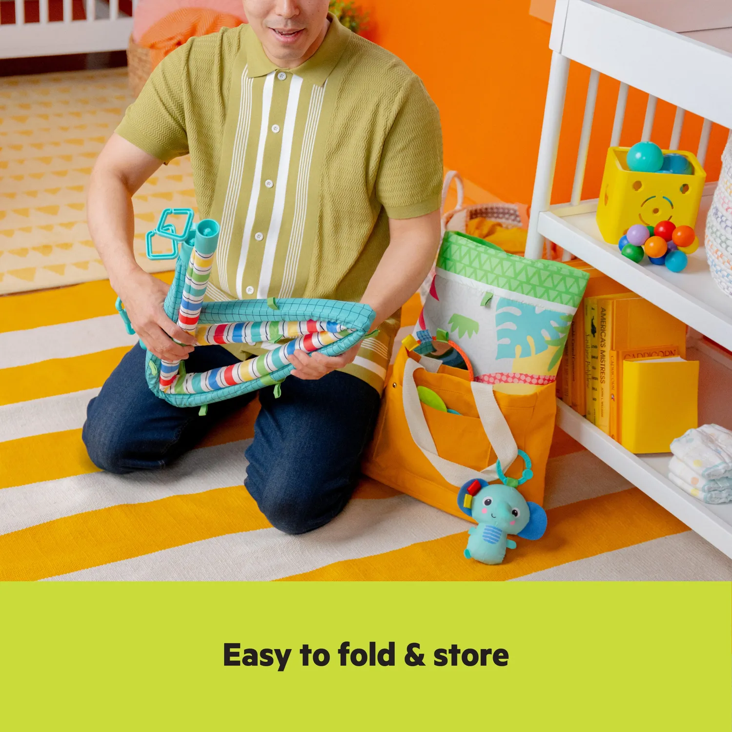 Bright Starts Wild Wiggles Spielbogen grün waschbar