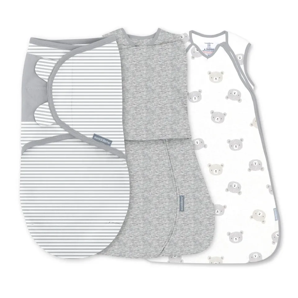 SwaddleMe Stages of Sleep Schlafsack Geschenkset 3-teilig Bears