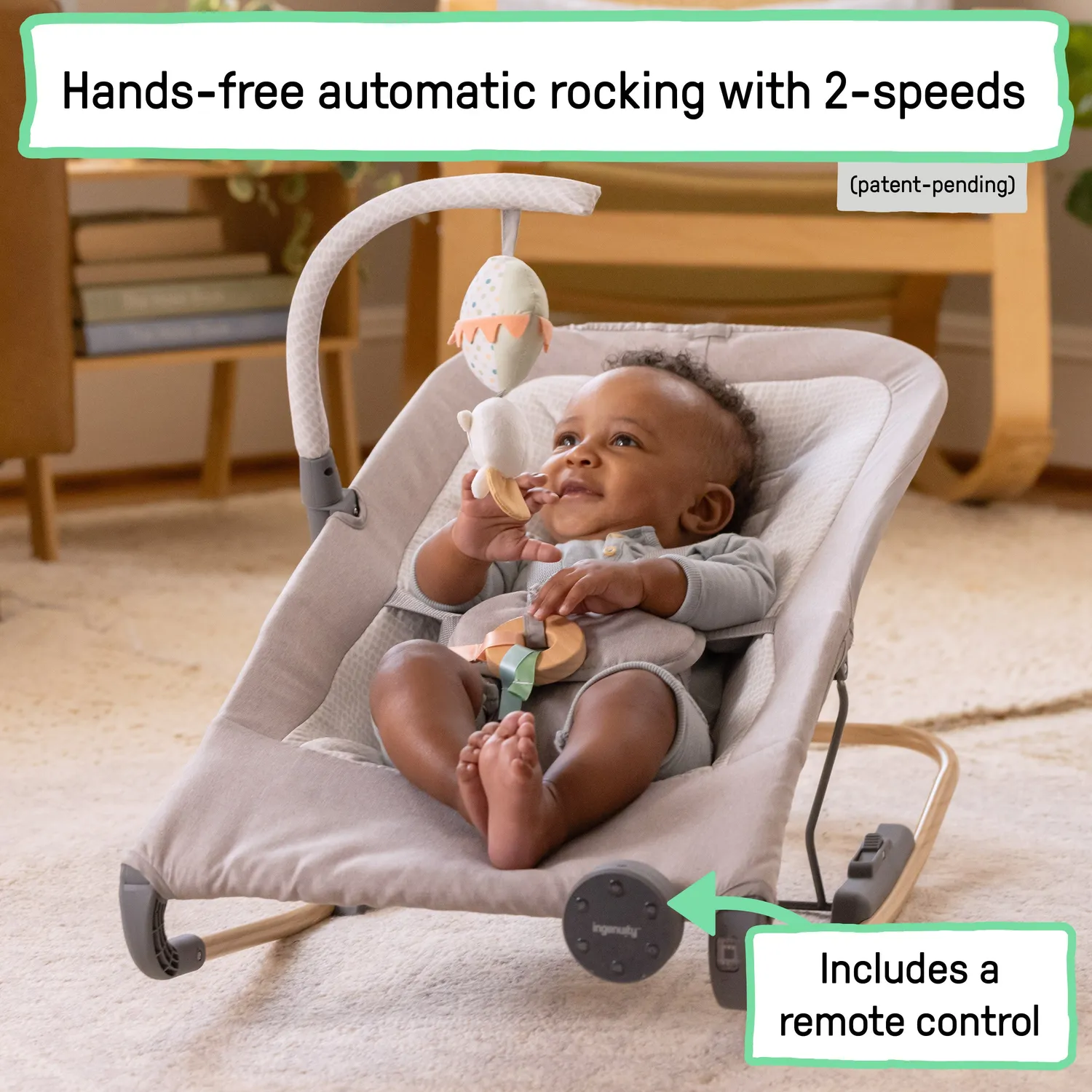 Ingenuity Keep InMotion Babywippe Soulful Skies automatisch