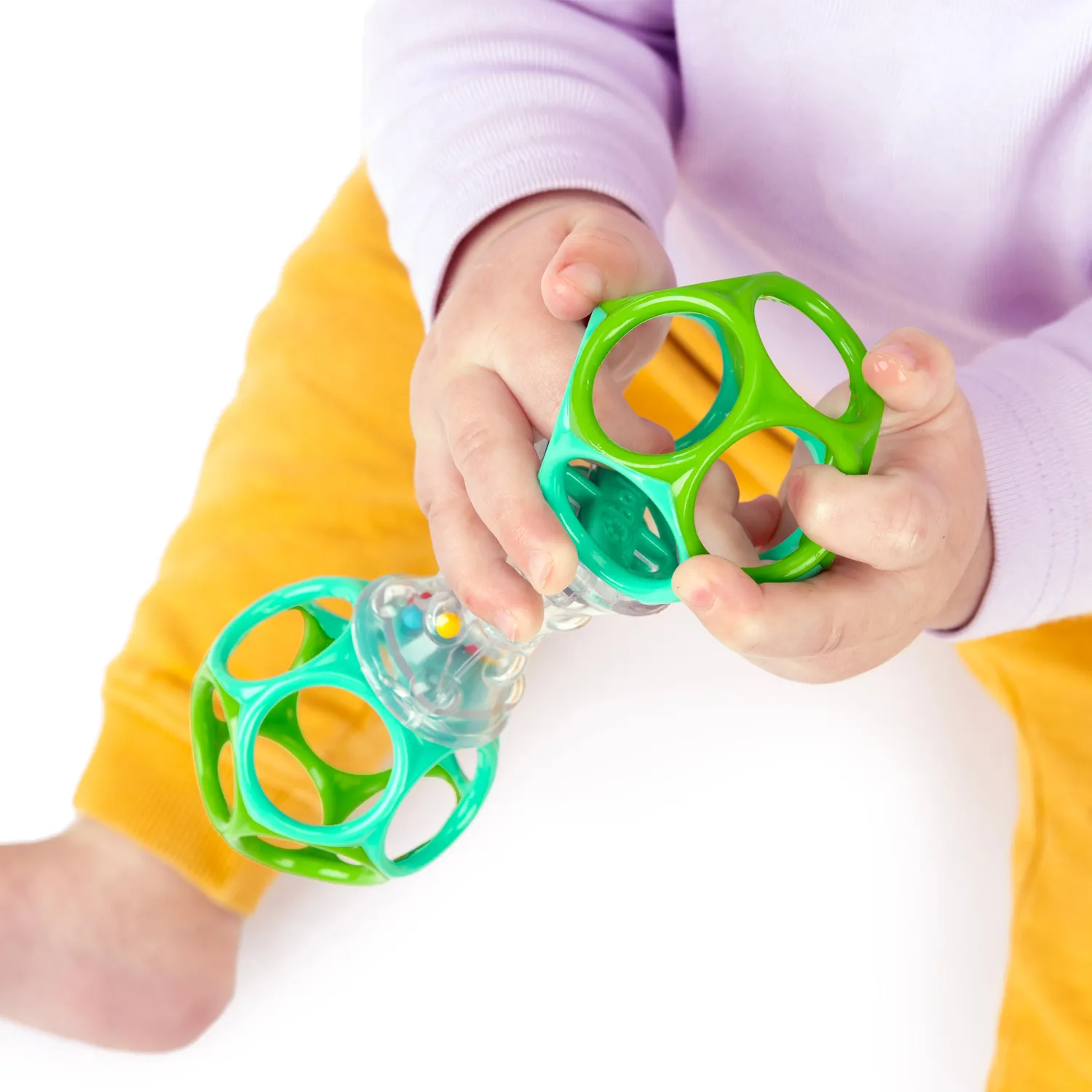 Oball Easy Grasp Shaker Rassel Blau-Grün Greifball