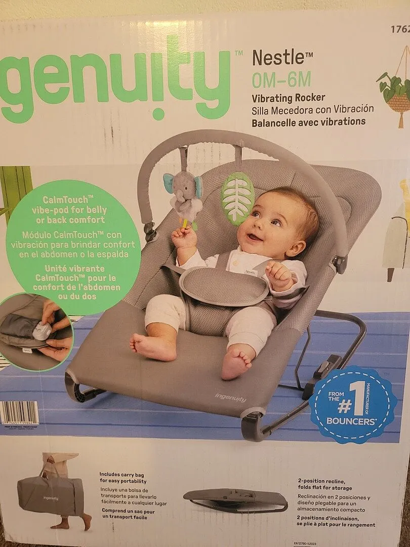 Ingenuity Nestle Schaukelwippe Mocha mit Vibration atmungsaktiv